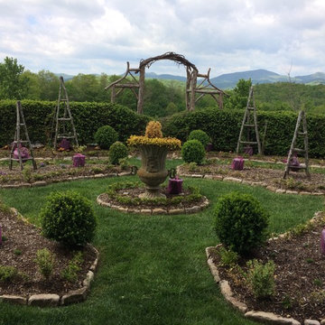 A Southern Rose Garden - in the Western North Carolina Mountains - designed by M