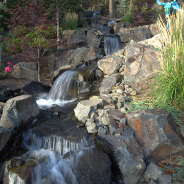A Variety of Custom Water Features in Backyard Landscapes