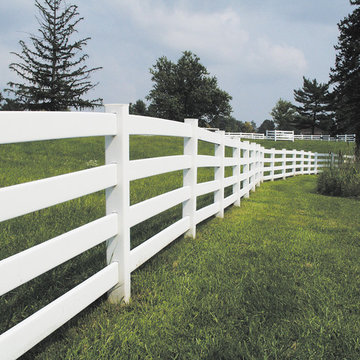 ActiveYards Vinyl Fence 4-Rail White Color