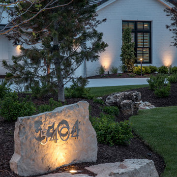 Address Number Lighting | Lake House Outdoor Lighting Design