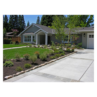 Alamo Traditional Modern Front Yard With Flagstone Pathways Klassisch Garten San Francisco