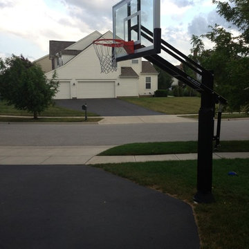 Andy P's Pro Dunk Gold Basketball System on a 30x20 in Dublin, OH