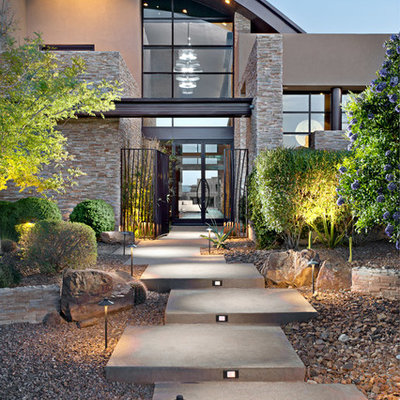 Inspiration for a contemporary garden path in Las Vegas.