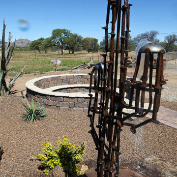 Arizona Cactus Water Feature: Landscape Installations