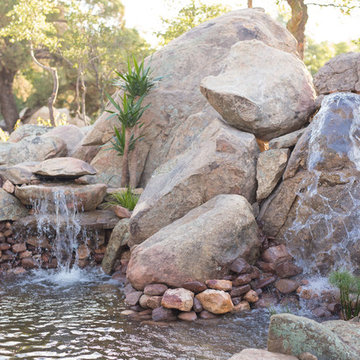 Arizona Koi Pond Rock Waterfall
