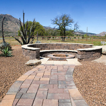 Arizona Landscape Fire Pit Seating Area