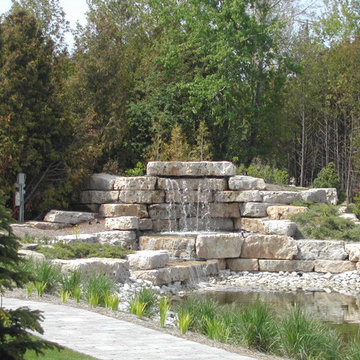 armour stone water feature