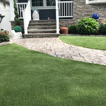 Artificial Grass Front Yard Design