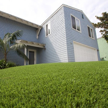 Artificial Grass Install at Beach-Style Home in San Diego