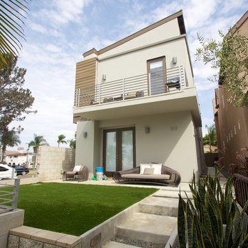 Artificial Grass Install at Contemporary Townhome in San Diego