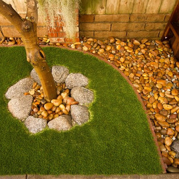 Artificial Turf and Decorative Rock