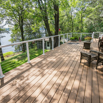 Augusta Wisconsin Deck and Boulder Retaining Wall