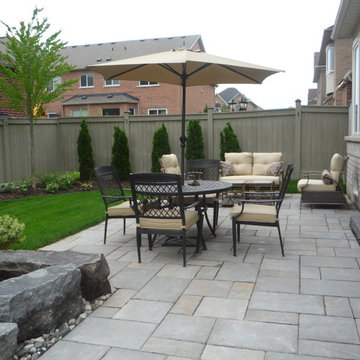 back yard patio and garden