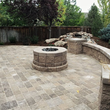 Back Yard Renovations with Fire Pit - Highlands Ranch, CO