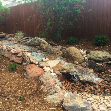 Back Yard Renovations with Water Feature - Aurora, CO