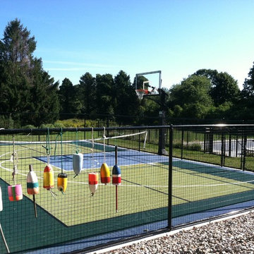 Backyard Basketball and Tennis Courts in Gloucester
