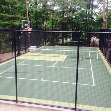 Backyard Basketball and Tennis Courts in Manchester