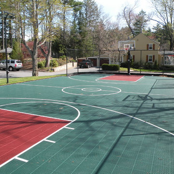 Backyard Basketball Court in Andover