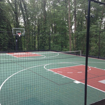 Backyard Basketball Courts and Tennis Courts in Hingham