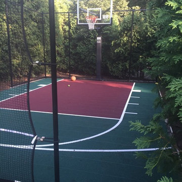 Backyard Basketball Courts in Chestnut Hill