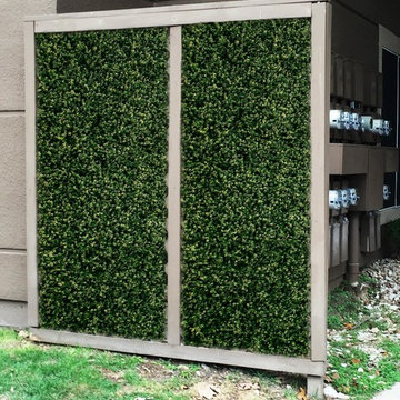 Backyard Electric Privacy Fence | Artificial Hedge Panels