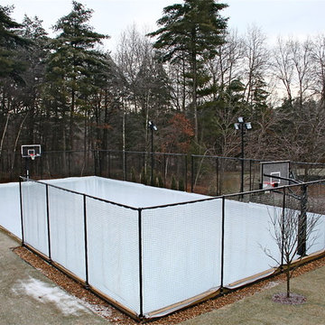 Backyard game court for every sport - Converts to Ice Hockey Rink