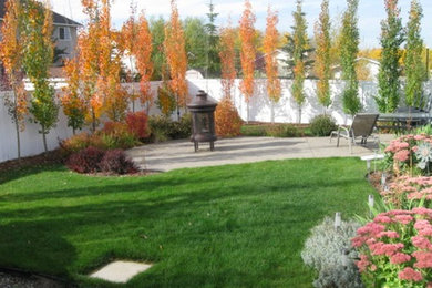 This is an example of a traditional landscaping in Calgary.