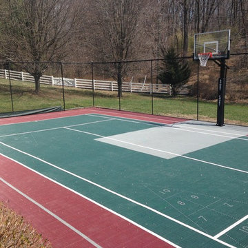 Backyard Multi-Sport Court with Containment Netting System