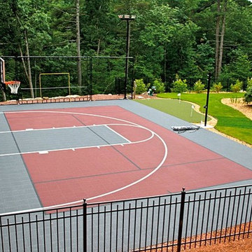 Backyard multi Sport outdoor Game Courts