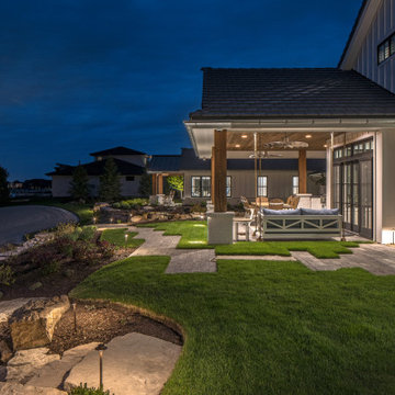 Backyard Outdoor Lighting | Lake House Landscape Lighting Design