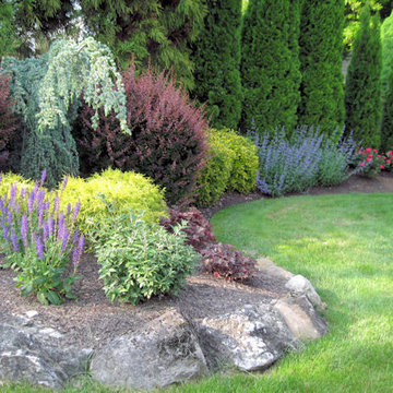 Backyard Perimeter Garden Design