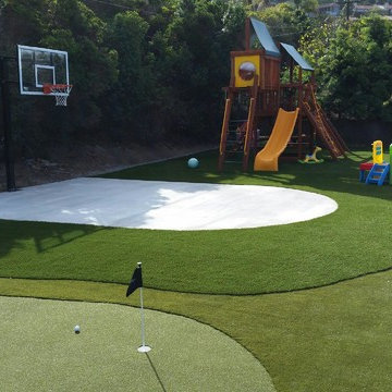 Backyard Playground and Sports Court in La Jolla
