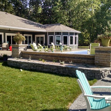 Backyard Pool, Fire Ring, and Retaining Walls