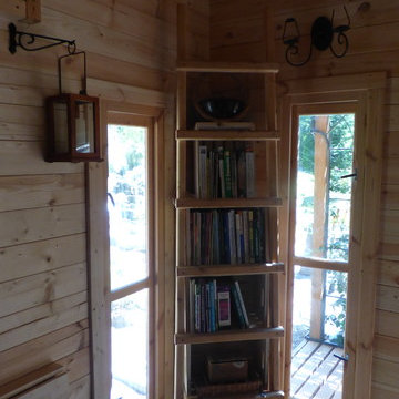 Backyard Remodel Cabin Ladder Bookshelf
