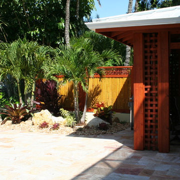 Bamboo gate with fencing
