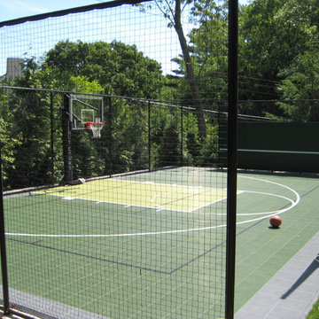 Basketball Court with Tennis Hit board in Wellesley