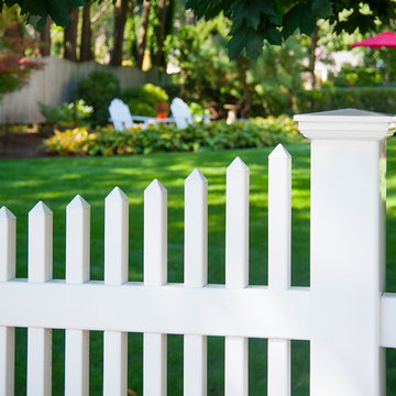 Beautiful PVC Vinyl Classic White Picket Fence from Illusions Vinyl Fence