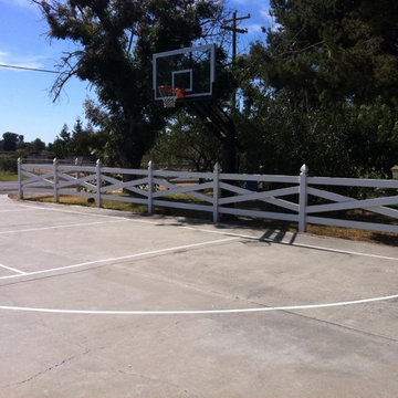 Betty J's Pro Dunk Diamond Basketball System on a 50x40 in Atwater, CA