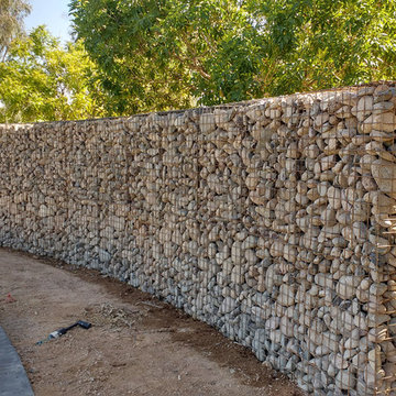 Biggest gabion facade wall in Phoenix, AZ