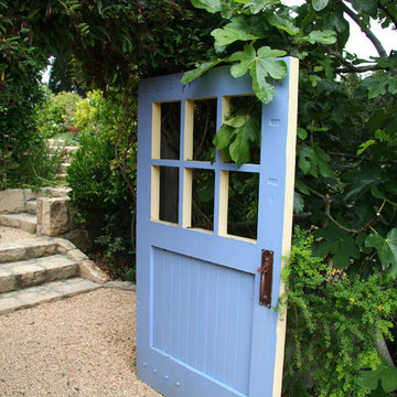 Blue Door to Orchard Area