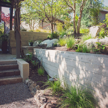 Board Formed Concrete Wall and Entry Patio