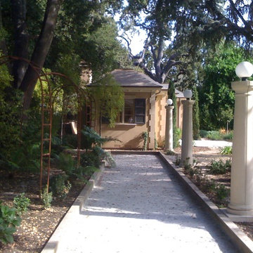 Bocce Ball Court nestled in a Tuscan Villa in Atherton