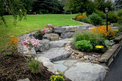 Design ideas for a transitional landscaping in New York.