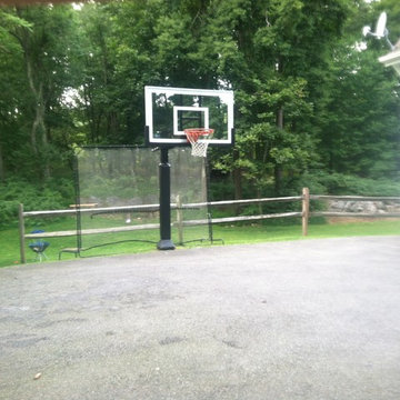Brad F's Pro Dunk Gold Basketball System on a 30x40 in Ossining, NY