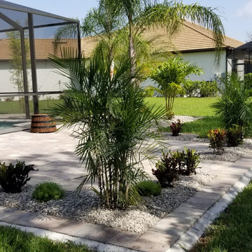 Bradenton Custom Patio with Built-in Landscape Beds