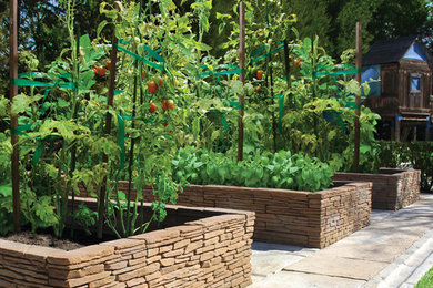 This is an example of a mediterranean vegetable garden landscape in New York.