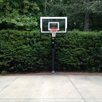 Brian G's Pro Dunk Gold Basketball System on a 44x22 in Chapel Hill, NC