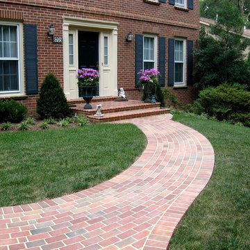Brick Front Walkway and Steps B&A