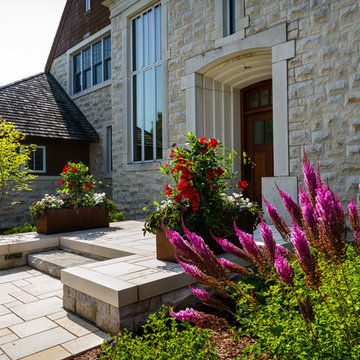 Contemporary Front Yard Landscape - Brookfield