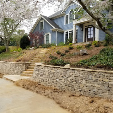Brookhaven, Atlanta Custom Stone Retaining Decorative Walls and Steps